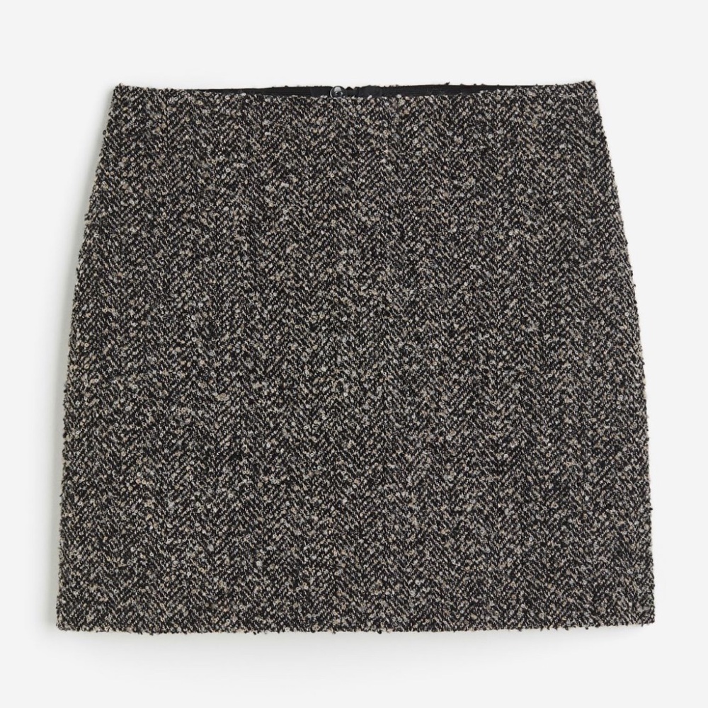 H&M Tweed Textured Mini Skirt